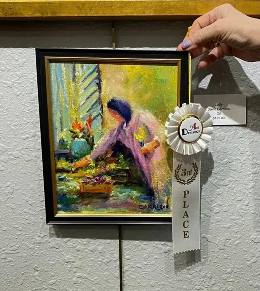 David Garrison's painting, winner of the 2024 Art Domestique Member Show.